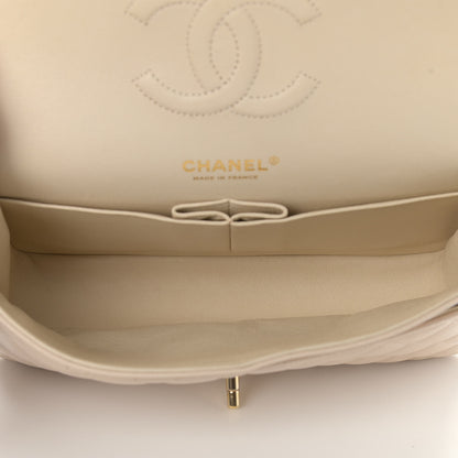 Chanel Caviar Quilted Medium Double Flap Light Beige 4 of 8