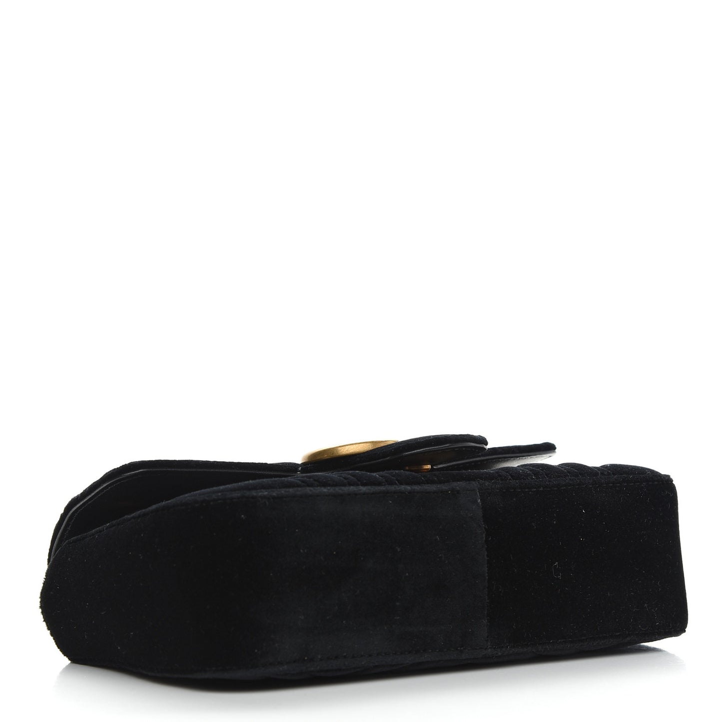 Velvet Matelasse Mini GG Marmont Shoulder Bag Black