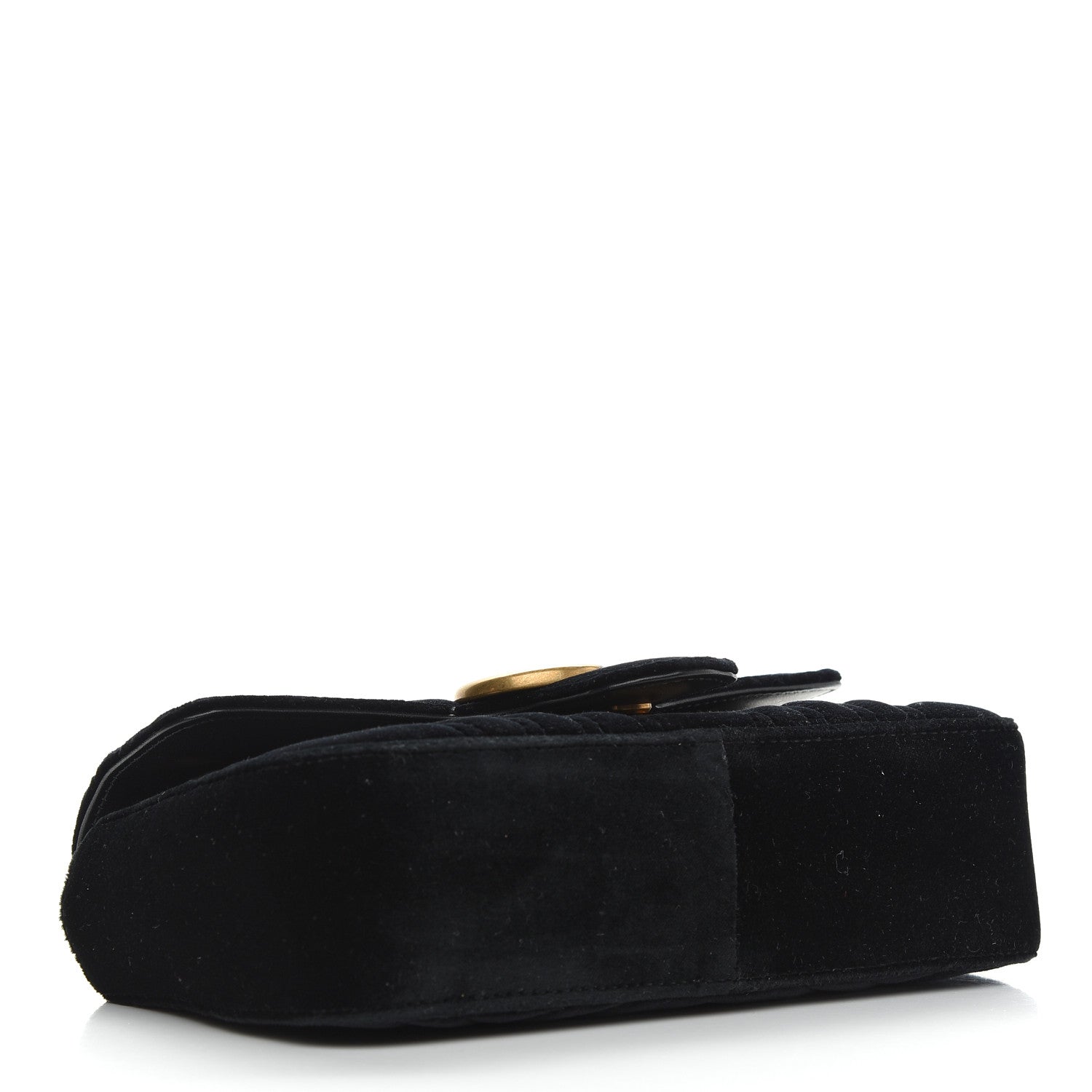 Gucci Velvet Matelasse Mini GG Marmont Shoulder Bag Black 4 of 10