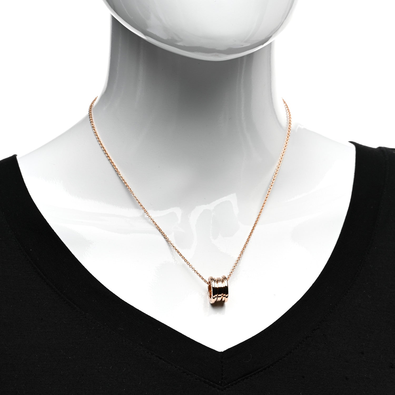Bulgari 18K Rose Gold B.Zero1 Pendant Necklace 2 of 6