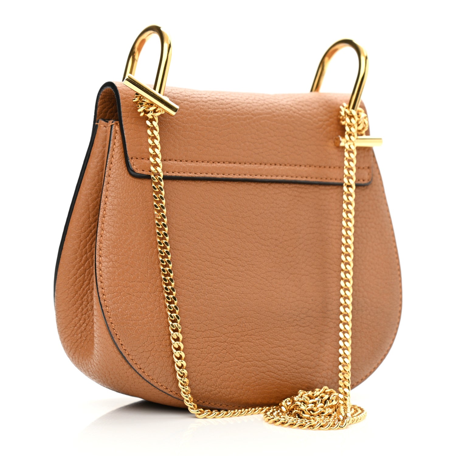 Chloe Grained Lambskin Mini Drew Shoulder Bag Caramel 3 of 11