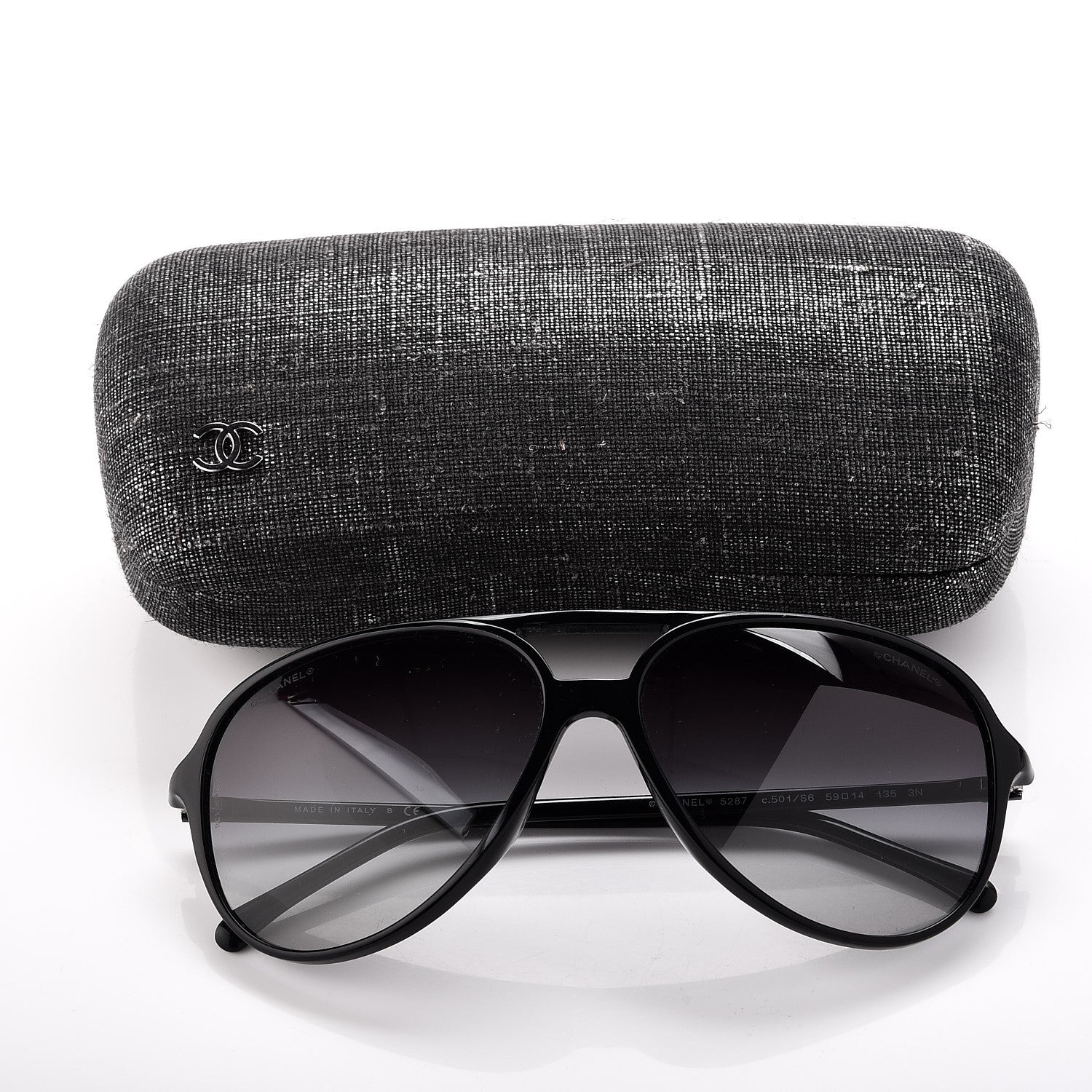 Chanel Aviator Sunglasses 5287 Black 8 of 8