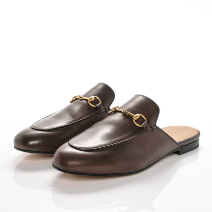 Gucci Calfskin Womens Princetown Slippers 38.5 Brown 4 of 7