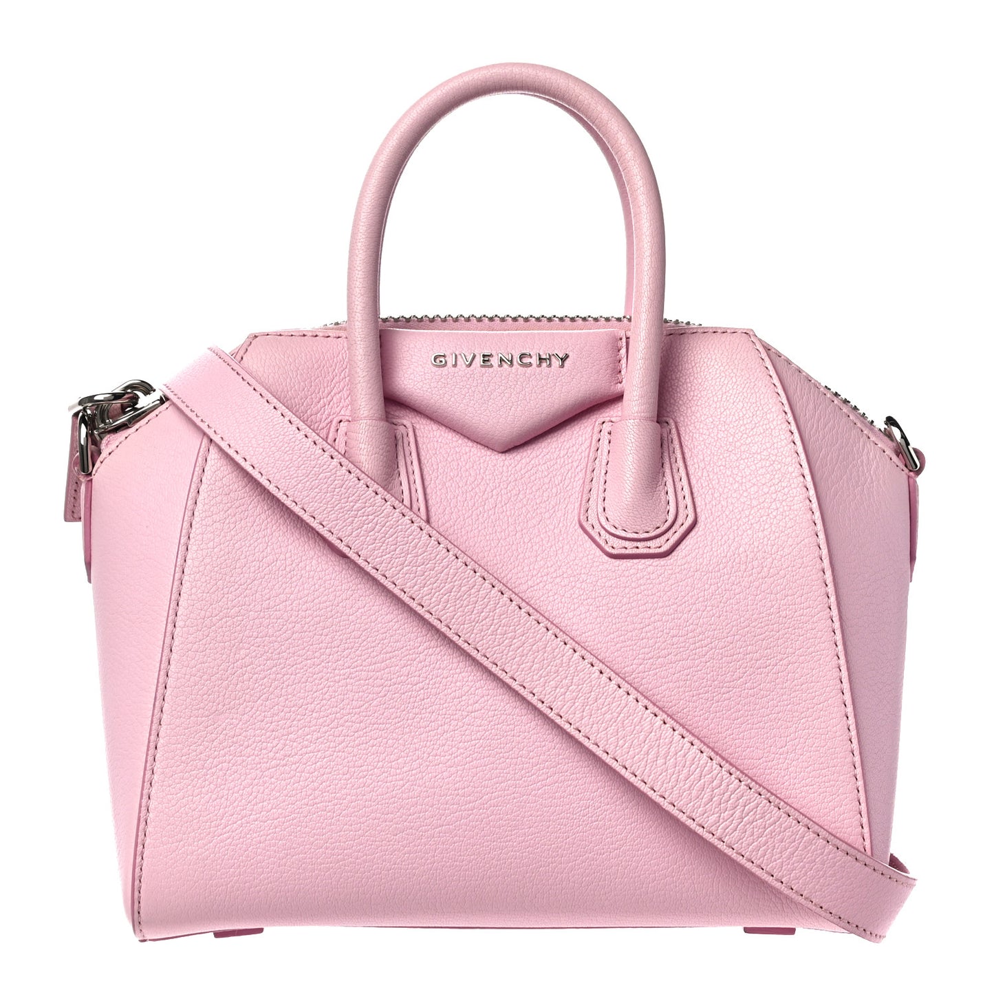 Sugar Goatskin Mini Antigona Bright Pink