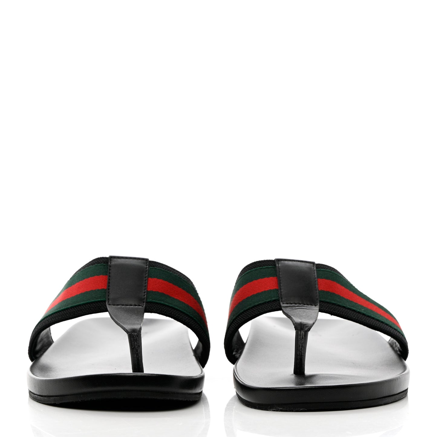 Nylon Calfskin Web Mens Thong Sandals 9 Green Red Black