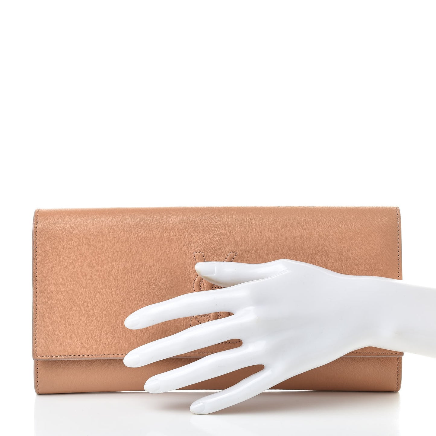 Chevre Small Belle de Jour Clutch Beige