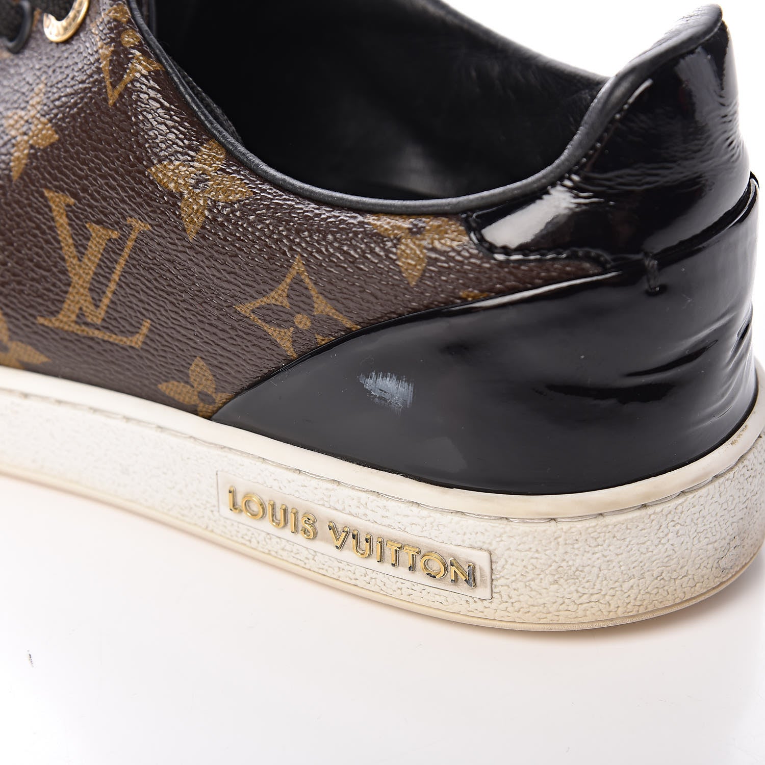 Louis Vuitton Patent Monogram Frontrow Sneakers 39 18 of 25