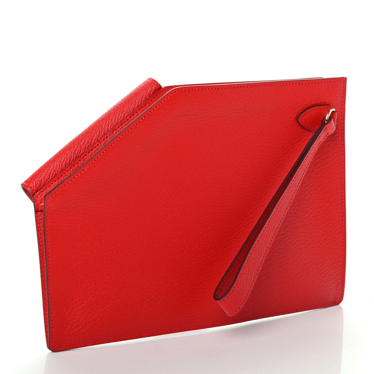 Chevre Mysore Kelly Pocket To Go Pouch Rouge de Coeur