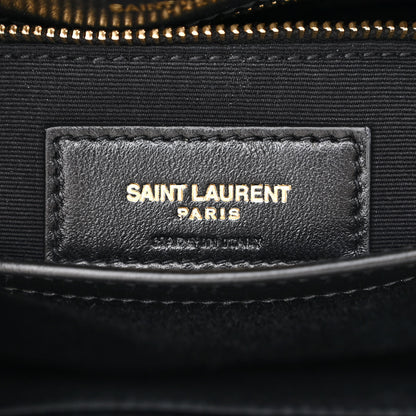 Saint Laurent Calfskin Y Quilted Monogram Toy Loulou Crossbody Bag Black 6 of 11
