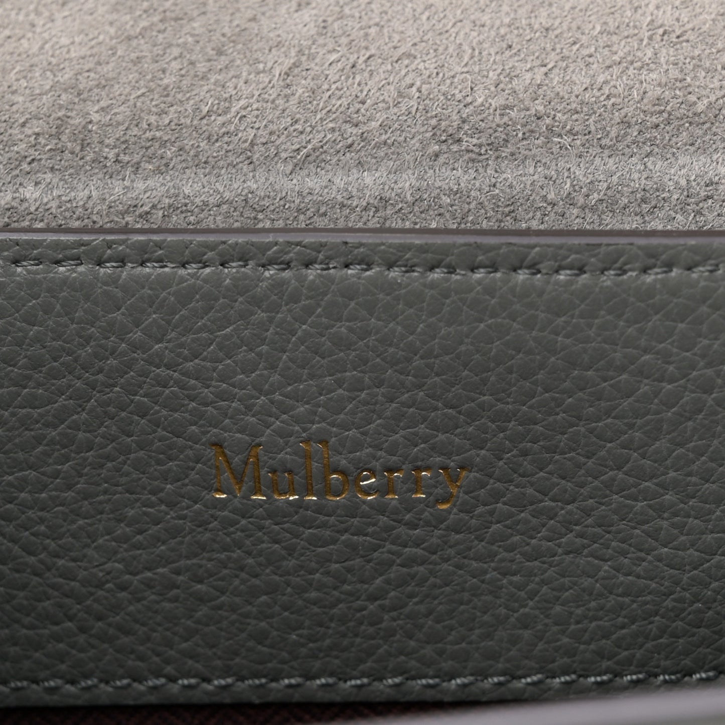 Small Classic Grain Calfskin Mini Seaton Grey