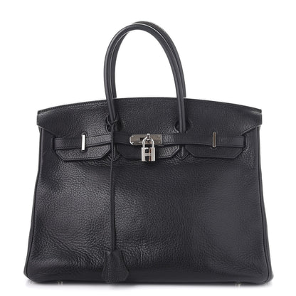Hermes Taurillon Clemence Birkin 35 Black 1 of 44