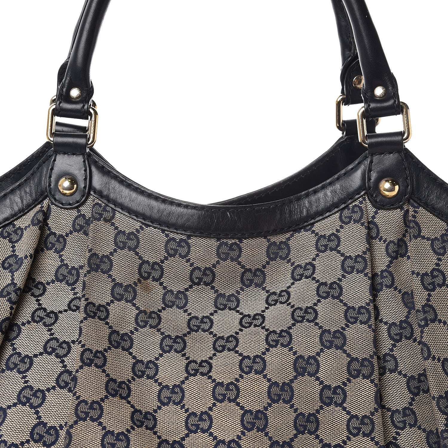 Gucci Monogram Calfskin Large Sukey Tote Beige Blue 15 of 23