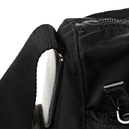 Prada Re-Nylon Vela Saffiano Pocket Double Zip Shoulder Bag Black 10 of 11