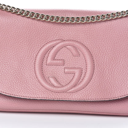 Gucci Pebbled Calfskin Medium Soho Flap Crossbody Pink 10 of 10