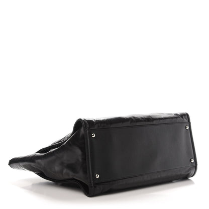 Chanel Glazed Calfskin Medium Deauville Tote Black 4 of 10