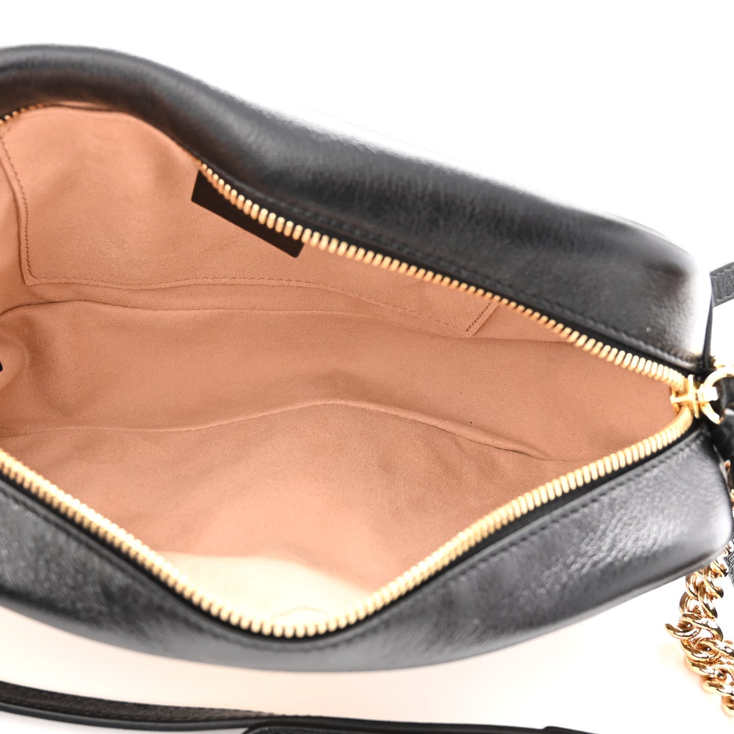 Monogram Matelasse Diagonal Small GG Marmont Chain Shoulder Bag Beige Black
