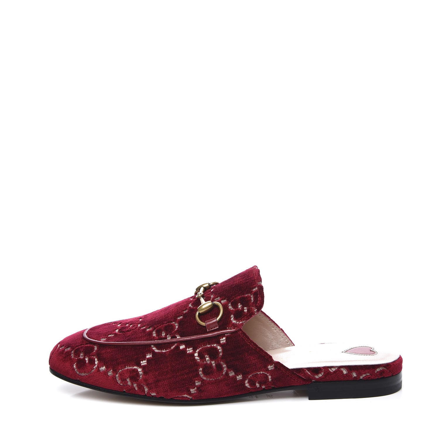 Gucci Velvet GG Monogram Womens Princetown Slippers 36 Red Cipria 1 of 11