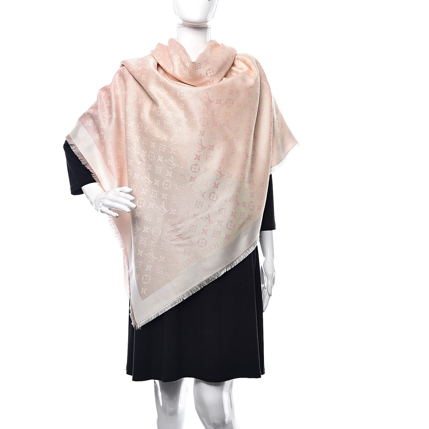 Silk Cotton Shine Monogram Sunrise Shawl