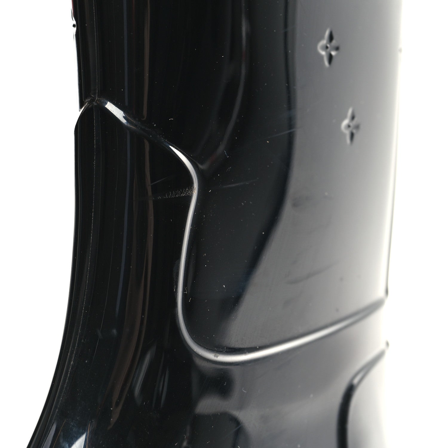 Louis Vuitton Rubber Embossed Monogram Drops High Rain Boots 37 Black 8 of 8