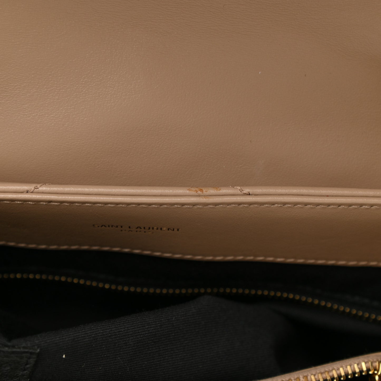 Calfskin Y Quilted Monogram Medium Loulou Chain Satchel Dark Beige