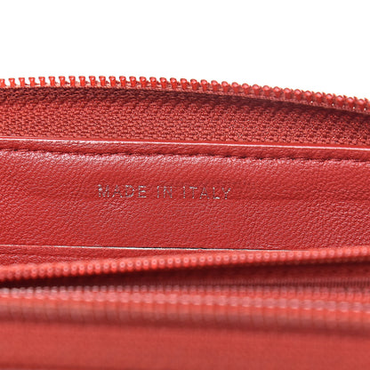 Chanel Lambskin Quilted Small Boy Zip Around Wallet Red 7 of 16