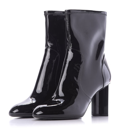 Louis Vuitton Patent Uniformes Silhouette Ankle Boots 41 Black 3 of 9