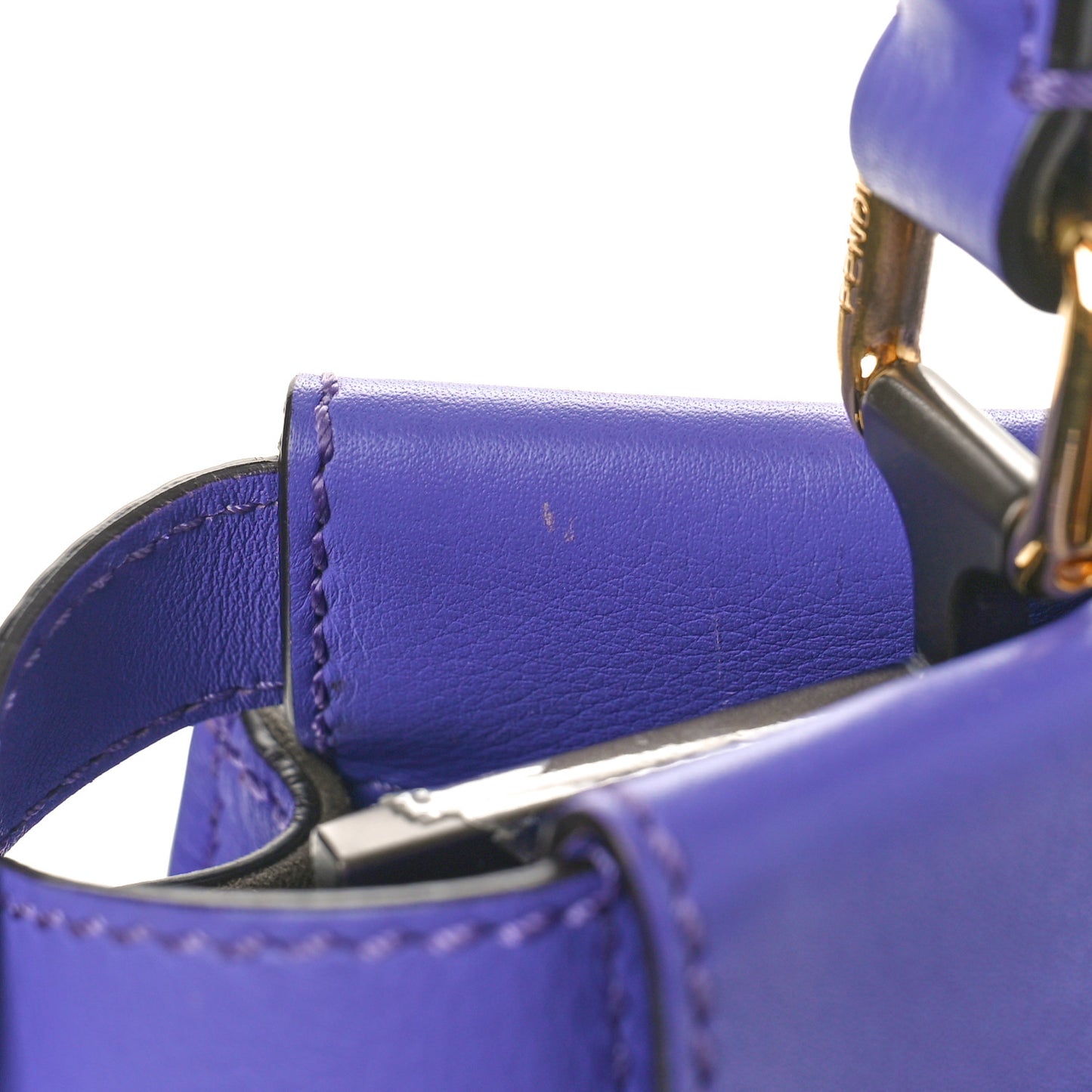 Vitello Seta Medium Peekaboo Iconic Satchel Viola Cassis