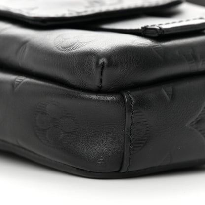 Louis Vuitton Calfskin Monogram Shadow Double Phone Pouch NM Black 8 of 10