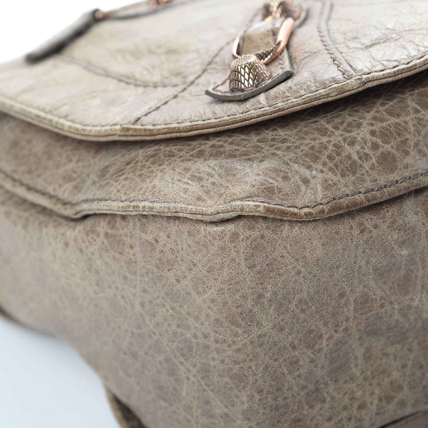 Balenciaga Agneau Giant 12 Rose Gold Hardware Neo Folk Messenger Gris Poivre 9 of 15