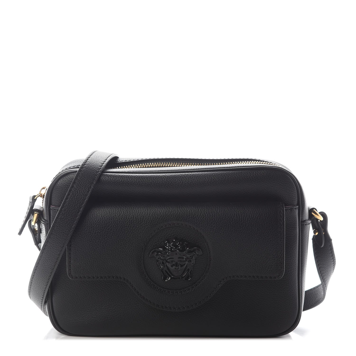 Versace Grained Calfskin Medusa Camera Bag Black 1 of 7