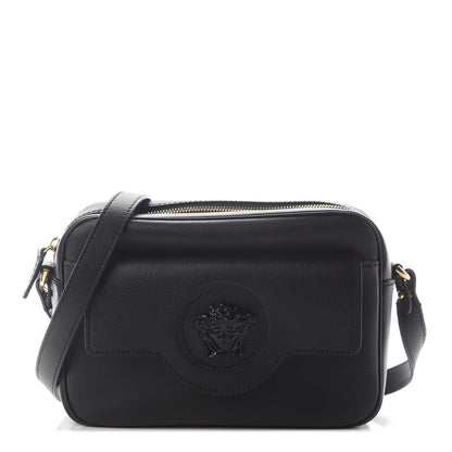 Versace Grained Calfskin Medusa Camera Bag Black 1 of 7