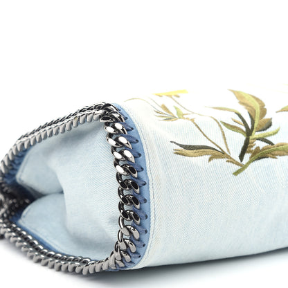 Stella McCartney Denim Flower Mini Falabella Tote Blue 7 of 9