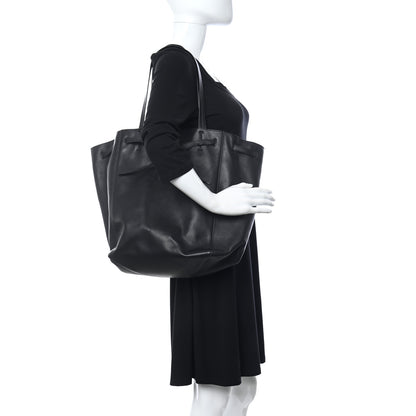 Celine Soft Grained Calfskin Medium Belt Cabas Phantom Black 3 of 5