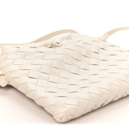 Bottega Veneta Calfskin Intrecciato Mini Hop White 9 of 10
