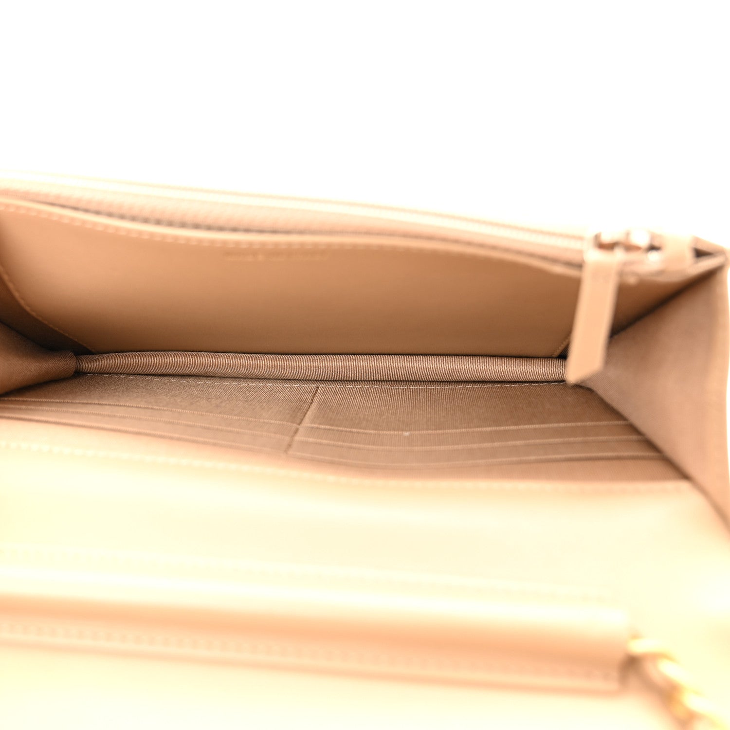 Chanel Caviar Quilted CC Filigree Wallet On Chain WOC Beige 5 of 13