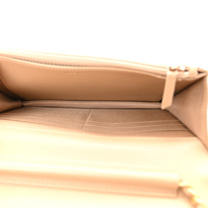 Chanel Caviar Quilted CC Filigree Wallet On Chain WOC Beige 5 of 13