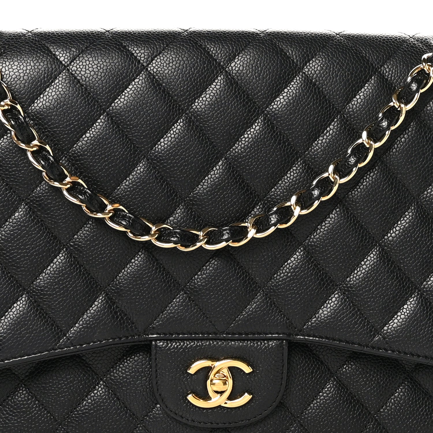 Chanel Caviar Quilted Maxi Single Flap Black 8 of 12