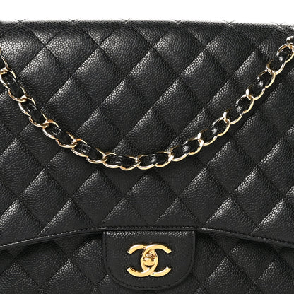 Chanel Caviar Quilted Maxi Single Flap Black 8 of 12