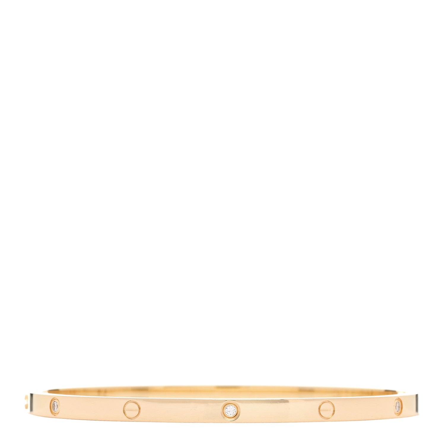 Cartier 18K Yellow Gold 6 Diamond Small LOVE Bracelet 18 2 of 7