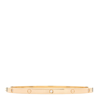 Cartier 18K Yellow Gold 6 Diamond Small LOVE Bracelet 18 2 of 7