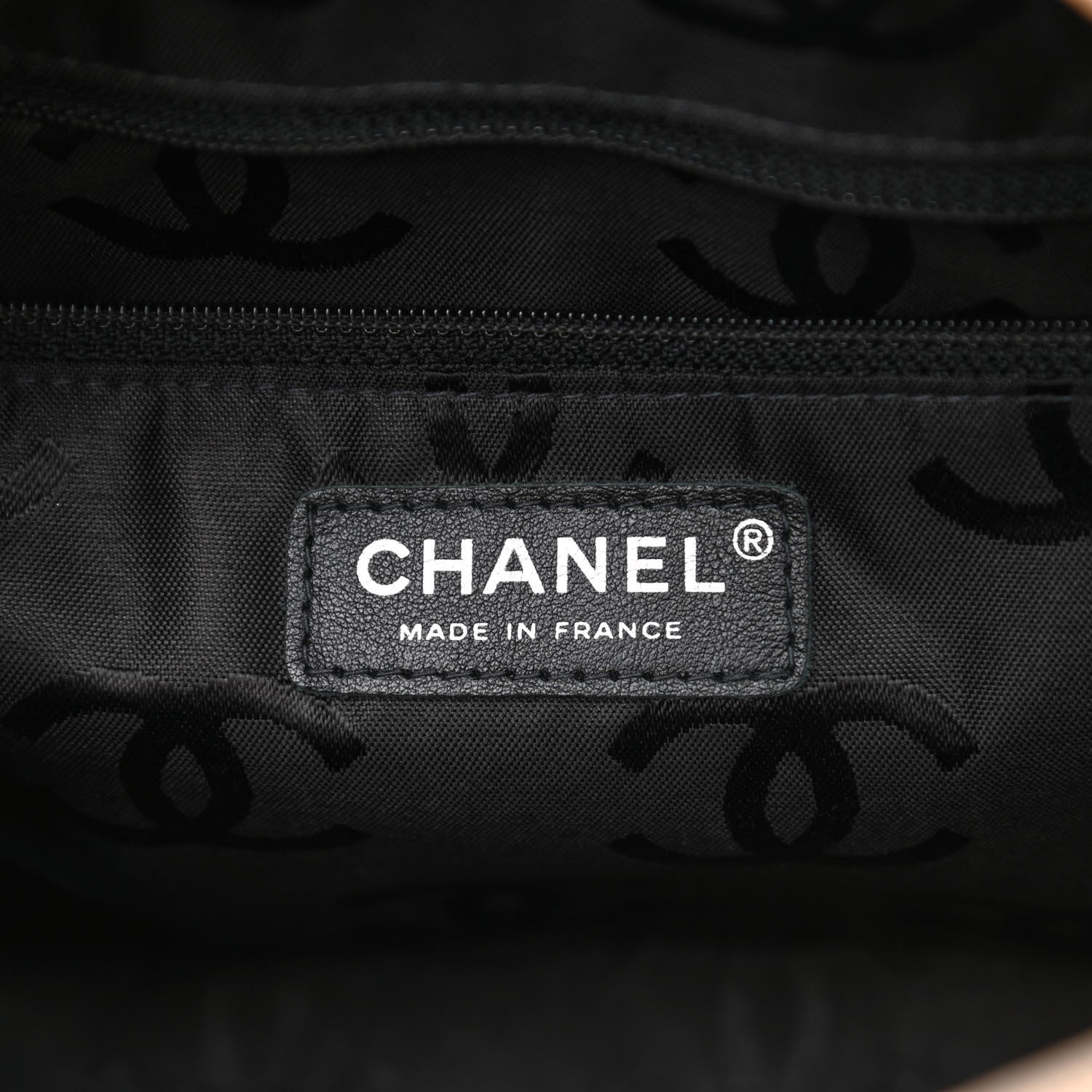 Chanel Calfskin Quilted Large Cambon Bowler Beige Black 6 of 10