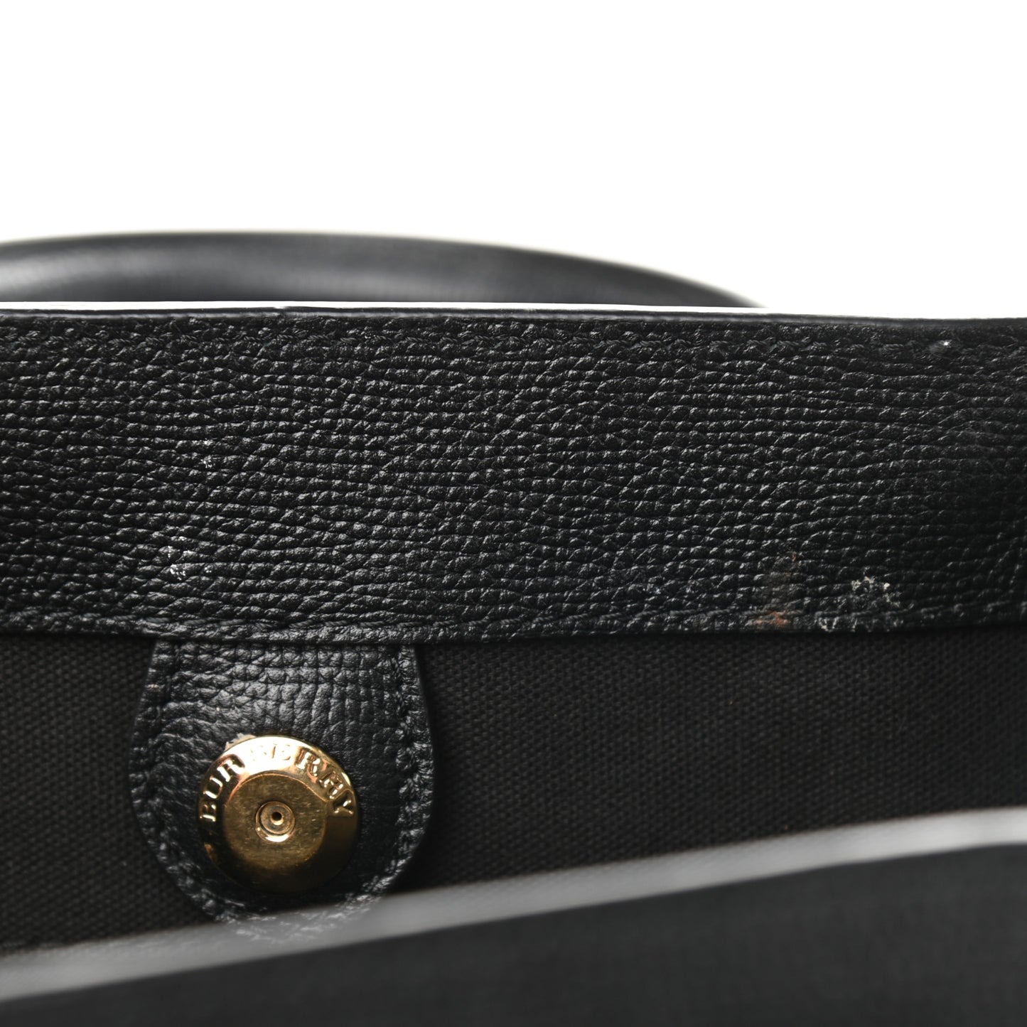 Grainy Calfskin House Check Medium Banner Tote Black