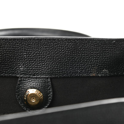 Burberry Grainy Calfskin House Check Medium Banner Tote Black 9 of 17