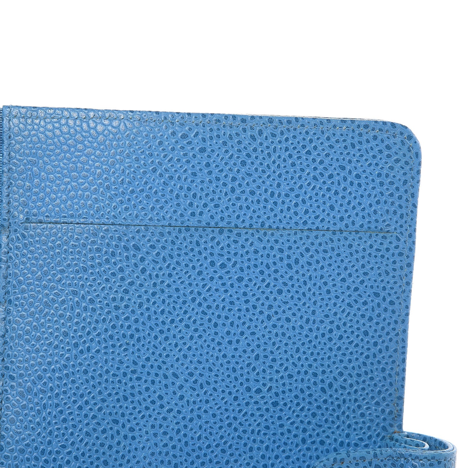 Chanel Caviar Timeless CC Ring Agenda Planner Blue 8 of 10
