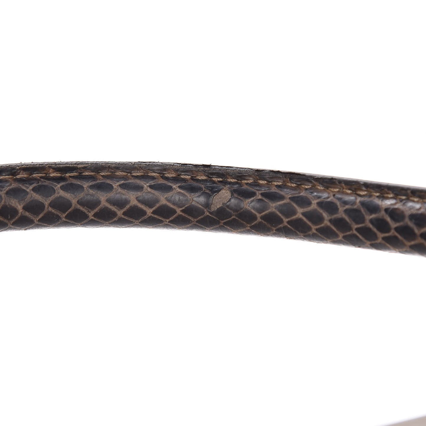 Calfskin Suede Whipsnake Medium Trapeze Black Dune