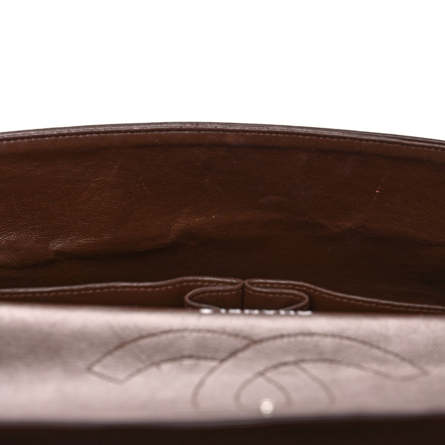 Chanel Lambskin Quilted Jumbo Double Flap Dark Brown 14 of 14