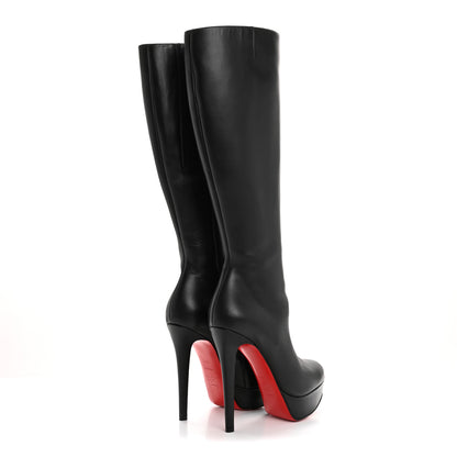 Christian Louboutin Calfskin Bianca Botta 120 Knee Boots 35.5 Black 4 of 10