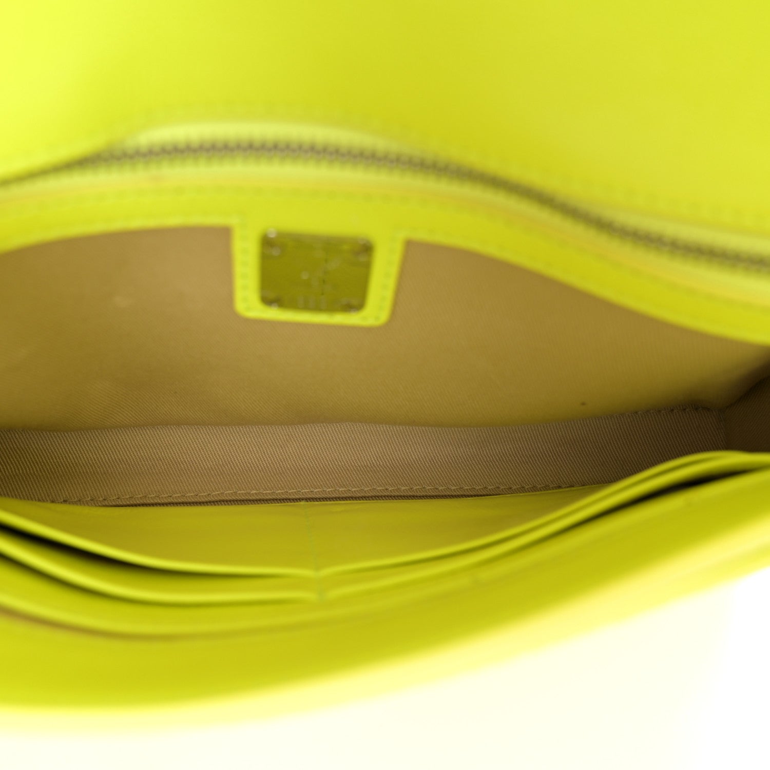 MCM Visetos Monogram Medium Millie Crossbody Bag Neon Yellow 5 of 11
