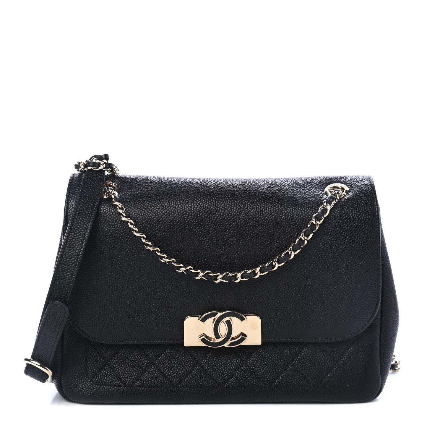 Caviar Quilted Small Flap Black