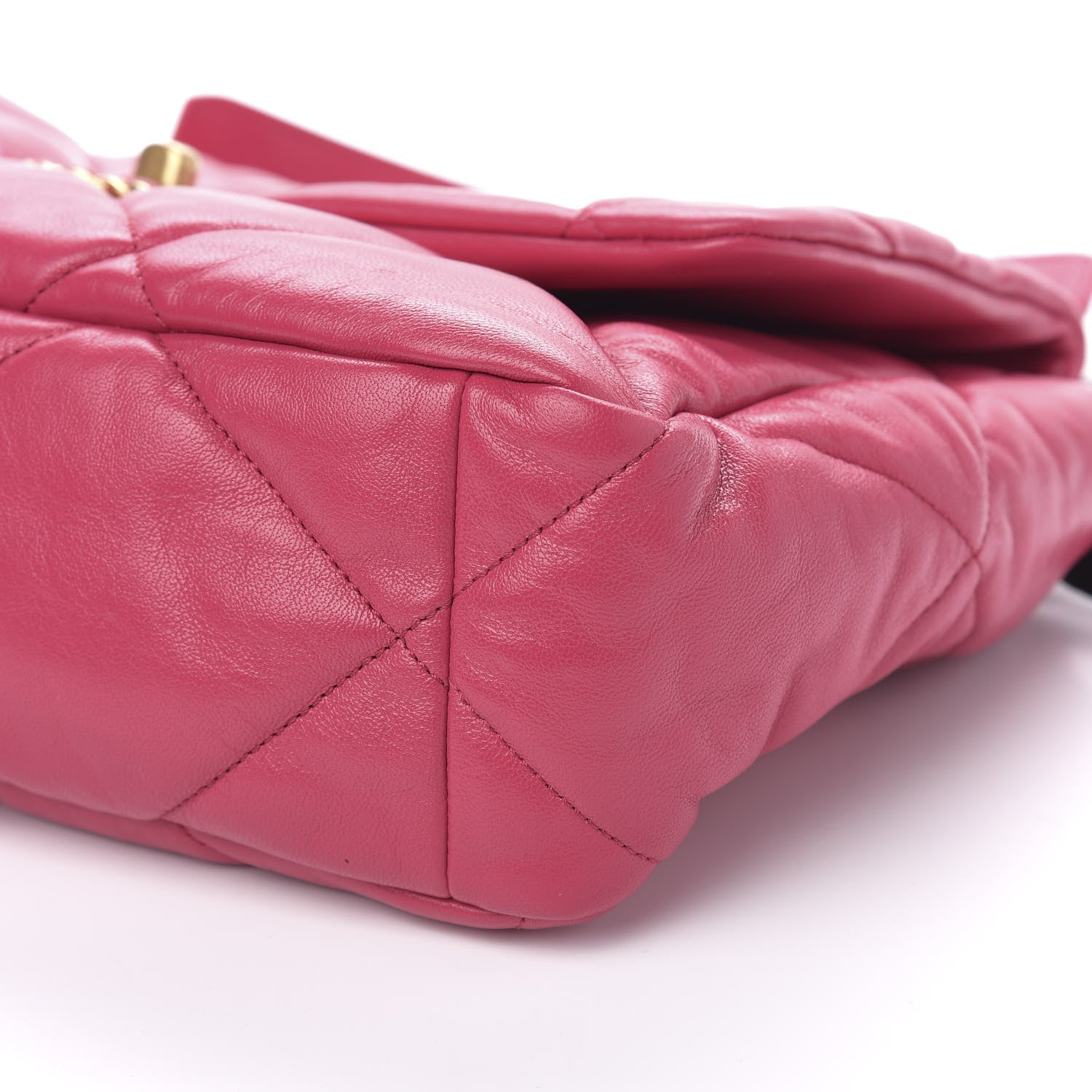Chanel Lambskin Quilted Medium 19 Flap Dark Pink 8 of 9